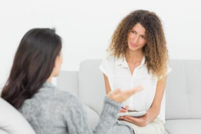 Woman in a therapy session
